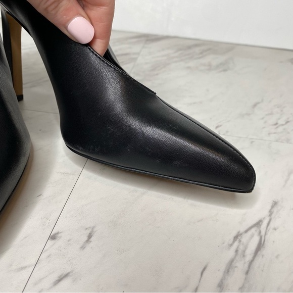 Vince Camuto Setenda Black Leather Pointed Toe Pump 9 1/2 - Picture 8 of 16